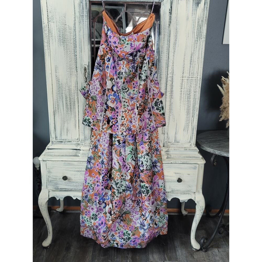NWT Geisha Designs Strapless Train Floral Mini Dress - Medium - Picture 6 of 7